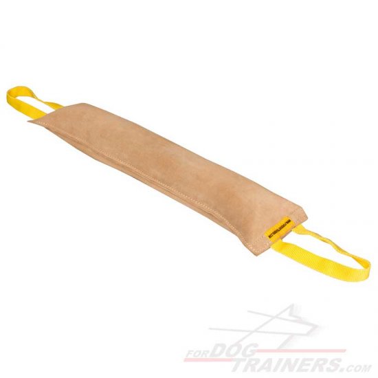 Leather Huge Bite Tug with 2 Handles for Dog Training - Click Image to Close