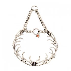 STAINLESS STEEL-Dog pinch prong collar - 50004 55 1/8 inch (3.25 mm) ( Made in Germany )