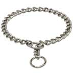 Strong Chrome Plated Dog Choke Collar 1/9 inch (3 mm)