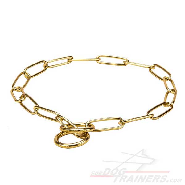 Fur Saver Canine Collar with Brass Links