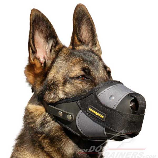 Softly Padded German Shepherd Muzzle for Extreme Comfort