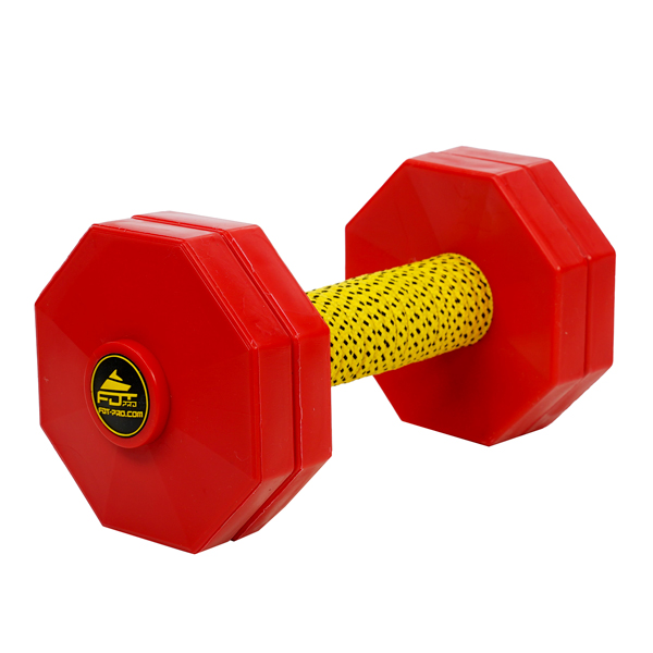 Wooden Dog Dumbbell with 4 Removable Plastic Plates