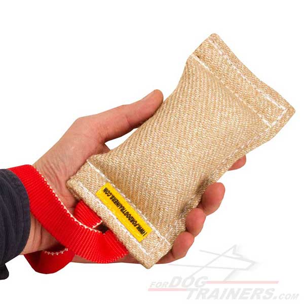 Training Bite Puppy Tag Jute Toy with One Handle