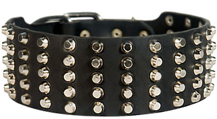 3 inch Studded Leather Dog Collar