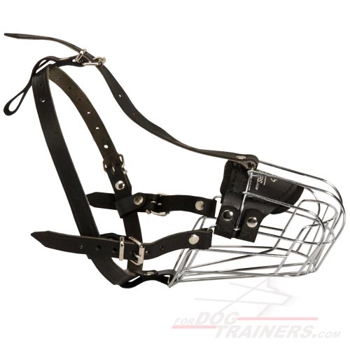 Wire Basket Adjustable Muzzle for Dog Walking and Training - Click Image to Close