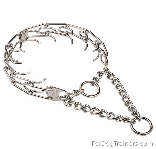 HS Dog Pinch Prong Collar Chrome Plated - 50004 02 (3.25mm (1/8 inch)) (Made in Germany)