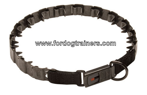 NEW BLACK NECK TECH STAINLESS STEEL Dog pinch prong collar - 50050 014 (57) ( Made in Germany )