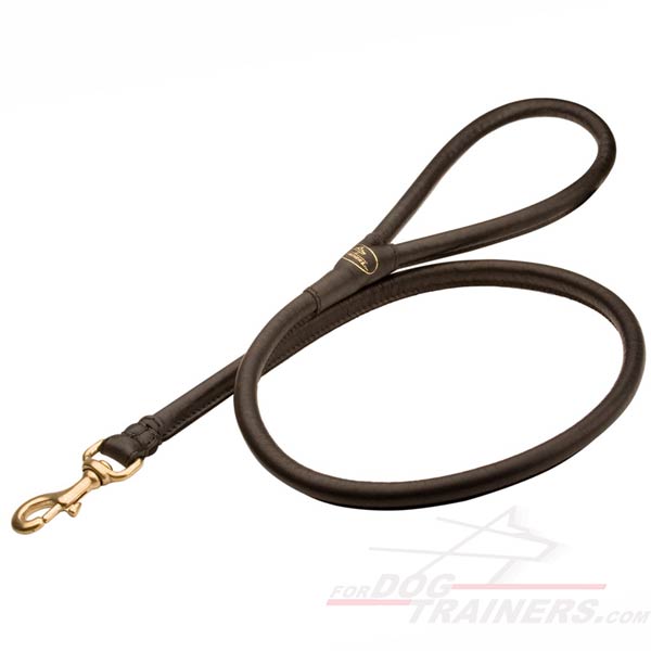 High quality leather round leash