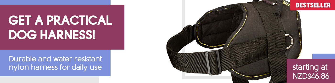 Adjustable Nylon Dog Harness for Pulling, Tracking and Training